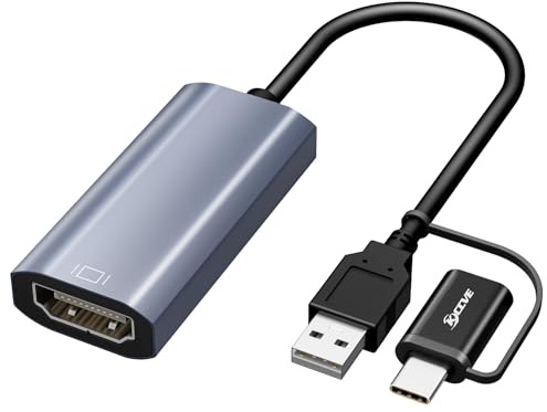 Adaptateur USB vers HDMI, 1080p @ 60 Hz USB-A 3.0 mâle vers HDMI femelle pour Windows XP/7/8/10/11 – Interface BIOS non utilisable, prend uniquement en charge les processeurs de 11e génération ou plus
