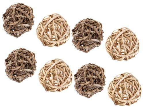 YARNOW 8pcs Rabbit Teething Care Molar Balls Bunny Treat Balls for Small Animals Teeth Toy Rabbit Ball Bunny Hamster Chinchilla Chew Toys for Pets Chew Teething