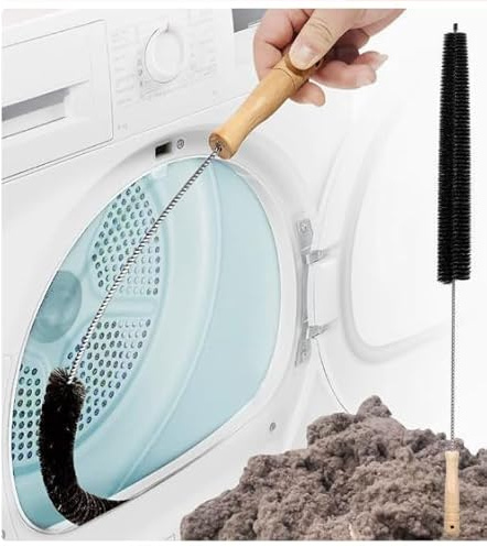Heizkörper-Reinigungsbürste, 80 cm lang, flexibler Staubwedel mit Holzgriff für Tiefenreinigung von Heizungen, Trocknerbelüftungen und Waschmaschinen – inklusive kratzfester Gummikappe und praktischem