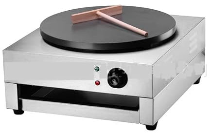 MObyat Crêpière électrique, Professionnelle, température réglable (50-300 °C), revêtement antiadhésif, Voyant Lumineux, Pieds antidérapants en Caoutchouc, pour Restaurants et cafés