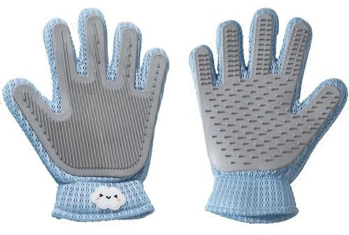 YEHOOM Upgrade 2-in-1 effiziente Tierhaarentferner-Handschuhe, sanfte Fellpflege-Handschuh, Bürste für Katzen und Pferde mit langem und kurzem Haar, 1 Stück