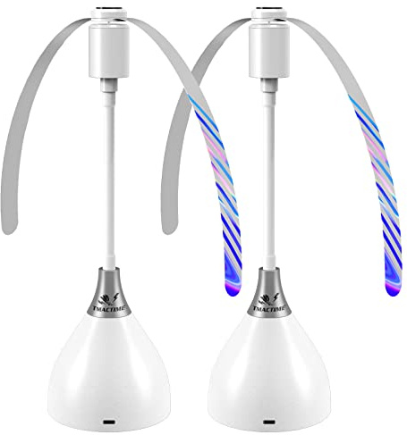 TMACTIME Fliegenwedler - Ventilator mit Schalter, 2er Automatischer USB C Fliegenabwehr, Faltbar & Aufhängbar Mückenschutz Ventilator Ohne Chemikalien Zu Verwenden Fliegenvertreiber