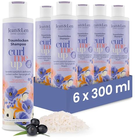 Jean & Len Boost Moisture Leave In vårdspray, i praktiskt set, för torrt hår, med anti-halm-effekt, Leave In hårvård, för glansigt hår, utan parabener vegan, 6 x 100 ml