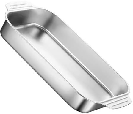 Kichvoe Stainless Steel Baking Pan Rectangular Roaster Tray for Oven Baking Grill Fish Plate Pan for Home Cooking