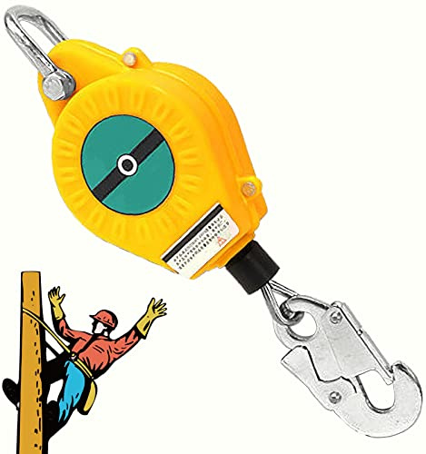 Paracaídas retráctil con capacidad de 150 kg, equipo de seguridad de gran altitud con doble bloqueo para una mayor protección contra caídas y dispositivo de seguridad personal