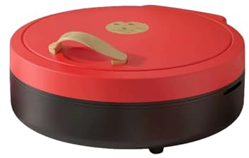 XSDAJSD Horno de Pizza eléctrico de encimera, portátil para Interiores, 1600 W, Parrilla Interior Abierta a 180°, Ideal para Pizza, quesadillas, Tortillas y Mucho más, 30 cm, Color Rojo