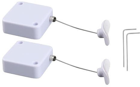 Bosiyrggrl Supporto per Retrattile con Lucchetto, 2 Pezzi di Laccio di Sicurezza Pesante da 6,5 Piedi con Regolabile per Telecomandi.