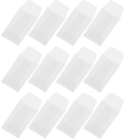 Artibetter Pochettes Transparentes 3x5 Cm en Papier Sulfurisé Semi-transparent, Lot de 50 Paquet D'emballage Miniatures pour Bijoux, Anneaux et Étiquettes, Enveloppes Pratiques pour
