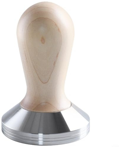 Bordfly Espresso Tamper Aus Mit Holzgriff Für, for für Barista Kaffeepresse Werkzeug Zur Verdichtung Von Kaffeepulver In Siebträger Maschinen(58mm Yellow)