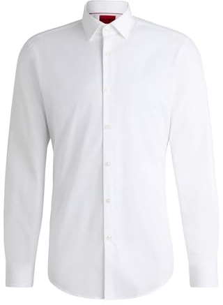 Hugo Boss Kenno Camisa, Open White 199, 40 para Hombre