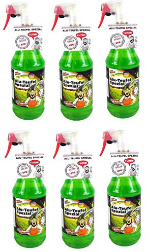 Tuga 6 x 1 Liter Alu-Teufel Felgenreiniger Spezial Säurefreies Aktivgel für Felgen und Radkappen. Biologisch abbbaubar