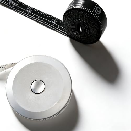 WINTAPE 2PCS Measuring Tape for Body,Soft Tape Measure for Body Sewing Fabric Tailor Cloth Craft Measurement Tape，60 Inch/1.5M Pink Retractable Dual Sided Measure Tape Set (Silver+Black)