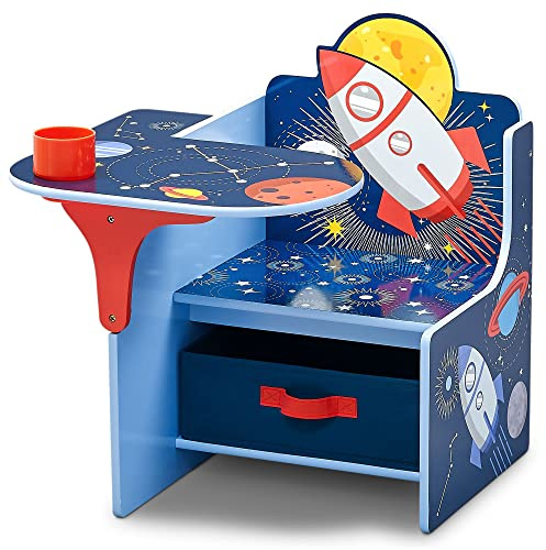 Delta Children Space Adventures Chair Desk with Storage Bin - Ideal for Arts & Crafts, Snack Time, Homeschooling, Homework & More - Greenguard Gold Certified, Blue