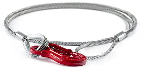 Seiletech.de Stahlseil mit Ösen und Haken | Stahl verzinkt | DIN EN 13414-1 | 12 mm | 1 Meter | Schlaufenseil | Drahtseil mit Schlaufen | Hebeseil | Anschlagseil