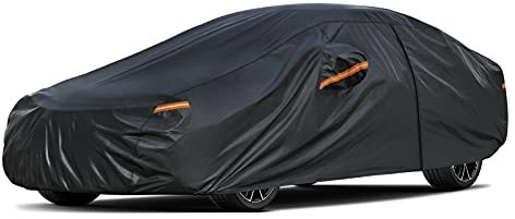 Kayme Autoabdeckung Wasserdicht Atmungsaktiv Passend für 2001-2023 Audi A4 Avant,Vollgarage Autoplane für Regen Sonne Staub Schutz,Auto Abdeckplane Faltgarage Abdeckung Schwarz(3-7 Tage liefern)