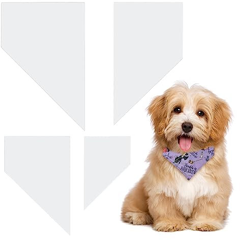 OLYCRAFT 4 Stück Hunde-Bandana-Nähschablonen-Set wendbare Trapezschablone Nähen Quilten Acryl Quilten Vorlage Schablone für Hunde Katzen Haustiere Lätzchen Bandana Kopftuch Herstellung – 4 Größen