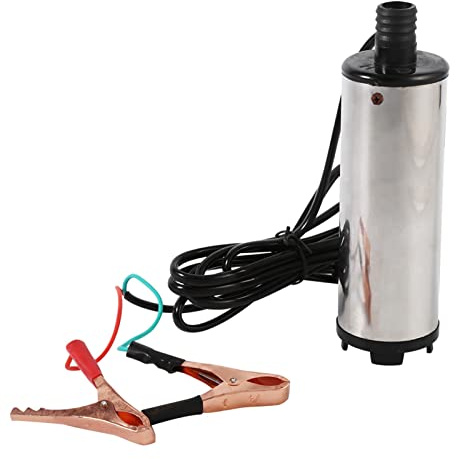 DC 12V Ölpumpe Wasser Pumpe, Edelstahl Transfer Pumpe Wasserpumpe Tauchpumpe für Auto Öl Heizöl Wasser Kraftstofftransfer Pumpe, für Auto KFZ Caravan Marine Boot