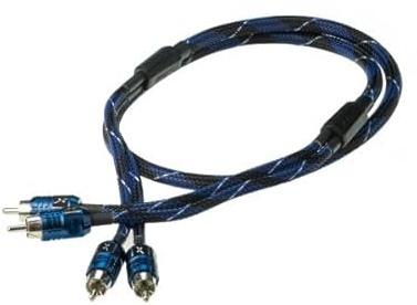 Scosche EFX Delta D3 2-Channel Multi-Core Twisted Pair RCA Interconnect Audio Cables - 2CH OFC Car Stereo Connector Cable - 3 Foot Male to Male