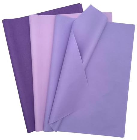 Seidenpapierbögen, 3 Farben, violett, mehrfarbig, perfekt für Geschenktüten, Bastelarbeiten, Geschenkverpackungen, Hochzeit, Geburtstagsfeier, DIY-Papierblumen, vielseitiges Seidenpapier für alle