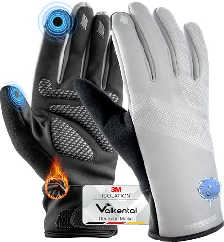 Valkental wasserdichte Fahrradhandschuhe GloRider, Unisex | Wasserdicht mit 3M Isolation, gepolstert & griffig, als Winter- & Übergangshandschuh, mit Touchscreen-Funktion