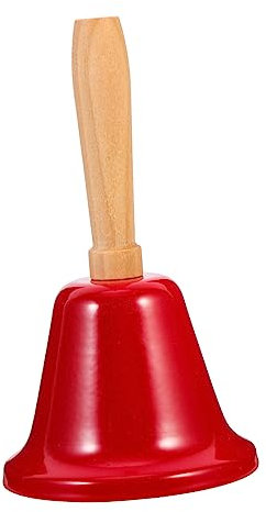 FUNOMOCYA Holzgriff Weihnachtsglocke Aus Metall Laute Handglocke Für Service Alarm Und Dekoration Weihnachtsdekoration Für Zuhause Und Feste