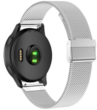CUNUJIX Ersatz für Garmin Venu Sq/Venu Sq 2 Armband,20mm Metall Masche Edelstahl Uhrenarmband Ersatzband für Garmin Venu Sq Music/Venu Sq 2 Music Herren Damen