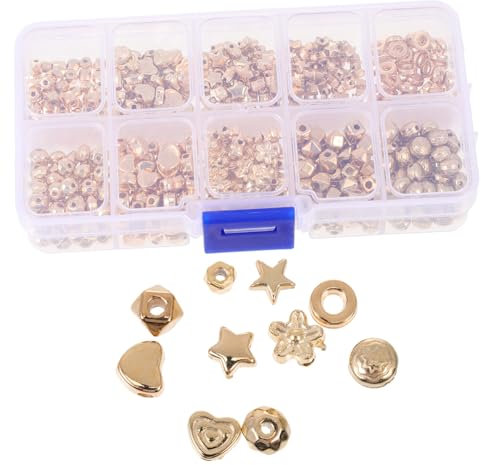 HOMSFOU Spacer-perlen Für Diy-schmuck Bastelbedarf Schmuckherstellungszubehör Lose Perlen Armbandherstellungszubehör Kreatives Design Spacer-perlen Schmuckzubehör