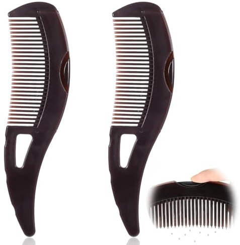 Heyumybit Pettine Antiforfora,2 Pezzi Pettine Per La Rimozione Della Forfora,Testa A Dente Cavo Massaggio Energetico per Cura del Cuoio Capelluto per Donne e Uomini