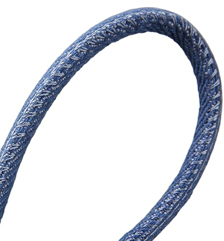 Cordoncino rotondo in tessuto denim, 4 mm, 5 metri, per lavori fai da te, borse, blu