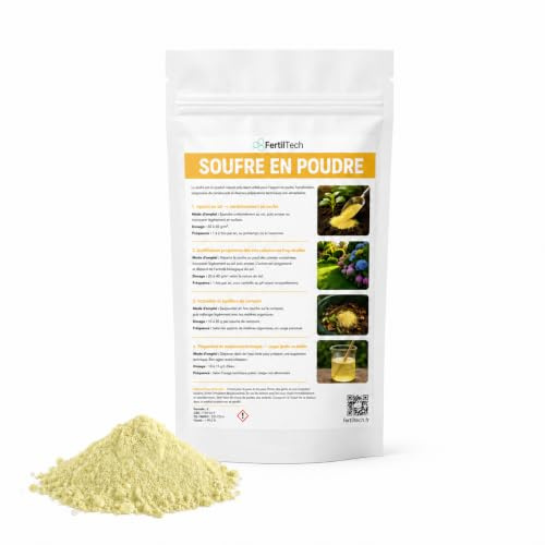 FertilTech Soufre en Poudre 750 g | Apport en Soufre, Enrichissement et Acidification Progressive du Sol, Jardin, Potager, Verger, Compost et Préparations Techniques