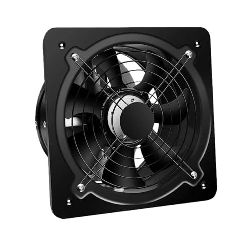 GHHZML Extractor de Baño Extractor de aire eléctrico de 6''7''8'', ventilador de escape, tubo de ventilación, cocina, pared industrial, ventana, ventilador en línea de acero inoxidable(Black,6inch)
