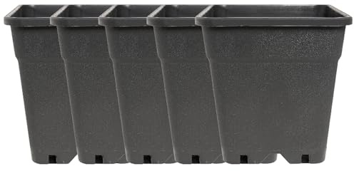 Generisch 5 x Pflanztopf in Verschiedene Größen Anzucht Töpfe Grow viereckig Kübel (30 L / 36 x 36 x 36,5 cm)