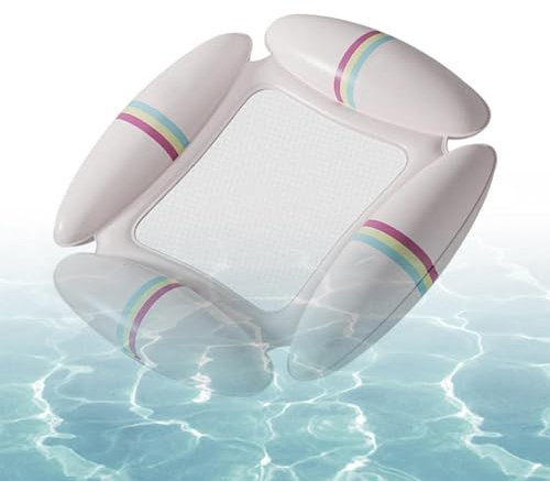 Uppblåsbar poolhängmatta - Uppblåsbar PVC-flytstol | Ergonomisk nackstöd vattenliggare för vuxna - för män pappor mammor sommar party solbad sjö
