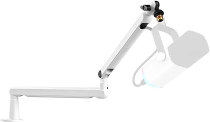 Studio Mount, Microphone Low Profile Boom,Metal Adjustable Mic Arm With Cable Management/C-Clamp(BM88W)