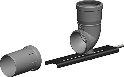 Schornstein Schachteinführung mit Auflage und Stutzen schraubbar aus Kunststoff (PP), Ø60mm Durchmesser