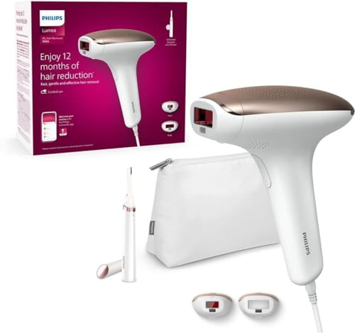 Philips Lumea IPL serie 7000 - Dispositivo di Epilazione a Luce Pulsata con Rifinitore a Penna Satin Compact, 2 Accessori per Viso e Corpo, Utilizzo con Filo (Modello BRI921/00)