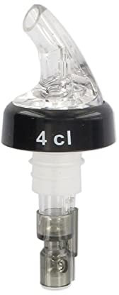 Fackelmann 683152 Doseur à alcool à bille, doseur pour alcool 4 cl, bec verseur, doseur bouteille, bec doseur, Plastique, Transparent, 4 cm de diamètre