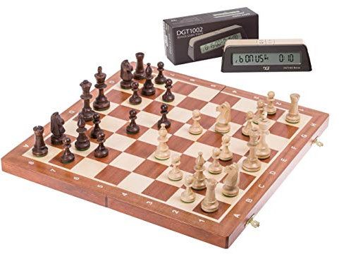Square - Set S2 - Pro Schach Turnier Nr. 5 Schachuhr DGT 1002