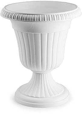 CABLEPELADO Maceta Copa, Macetero Copa, Florero Copa, Diseño Roma, Macetero Redondo, Tiesto, Fabricado en PP5 Apto balcón, jardín, Patio, Interior, 46 cm diámetro x 54 cm Altura, Color Blanco