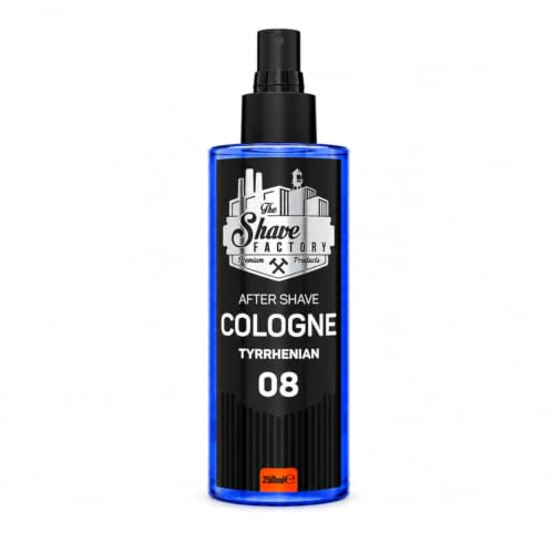 The Shave Factory Tyrrhenian Aftershave Cologne Spray - Profumo frizzante di agrumi, lenisce le irritazioni, idrata la pelle dopo la rasatura, Colonia rinfrescante - (250 ml)