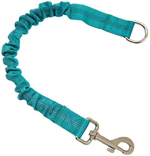 BTINESFUL Bungee Dog Leash Extension, 18” Shock Absorber Lead Extender | Works with Any Dog Leash, Stretches 18-24 inches, Reflective, Great for Medium Large Dogs Running with Bicycle, Jogging