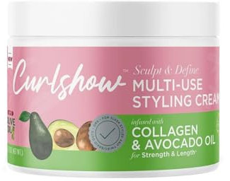 ORS Curlshow Crème Coiffante Multi-Usages 340g - Enrichie en Huile de Coco, Beurre de Karité & Kératine pour Hydrater et Renforcer les Cheveux, Favorise la Croissance et Réduit la Casse