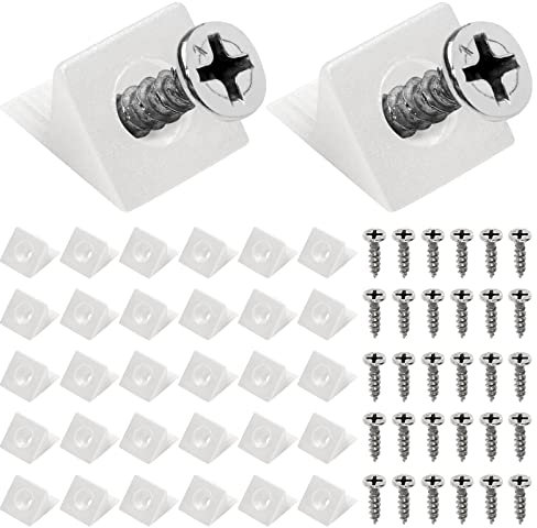 200 Stück Rückwandschrauben, WitBicg Schubladenboden Verstärkung Rückwandverbinder Schrankrückwand Unstoff Keile Schrankrückwand Mit Schrauben - Reparieren Sie Ihre Schlaffen Kommodenschubladen, Weiß