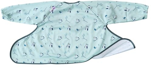 Tidy Tot® Auffanglätzchen - Ergänzungslätzchen für Tablett- und Lätzchen-Sets. Baby Ärmellätzchen mit Klettverschluss. Wasserdichtes BLW Lätzchen