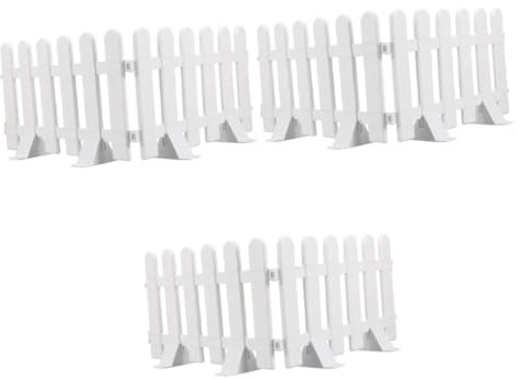 YARNOW 6pièces Clôture De Jardin Plastique Avec Socles Arrondis Bordure Décorative Pour Courtyard Et Aménagement Paysager Idéale Pour Fleurs Et Arbres Dimensions