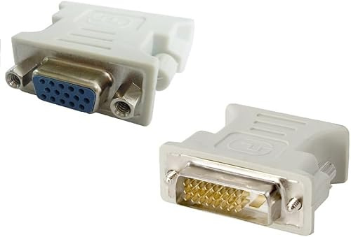 HOBBYTECH Adaptateur Blanc vidéo DVI mâle vers VGA Femelle 15 Broches