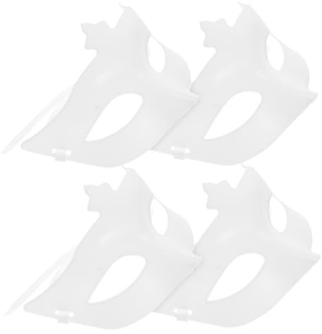 COLLBATH 10pièces Masque Demi-face à Décorer Lot De Masques Vierge Pour Halloween Cosplay Et Fête Masquée Accessoire Créatif Et Polyvalent