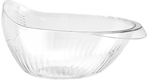 Colino per la pulizia del riso, scolapasta per alimenti con design caduto, cestello filtrante con fori e maniglia, ciotola colino per alimenti scolapasta per riso portatile per fagioli, riso verdure