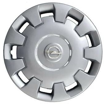 Kit mit 4 anpassbaren Radkappen – für OPEL Astra Corsa Combo MERIVA SIGNUM Vectra Zafira (Chrom-Logo) – Durchmesser 15 Zoll
