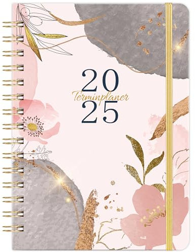 Terminplaner 2026 - Kalender 2026 von Januar 2026 bis Dezember 2026, Wochenplaner 2026 A5 mit Innentasche, Elastischer Verschluss, Terminkalender 2026 Buchkalender, Limonade Rose